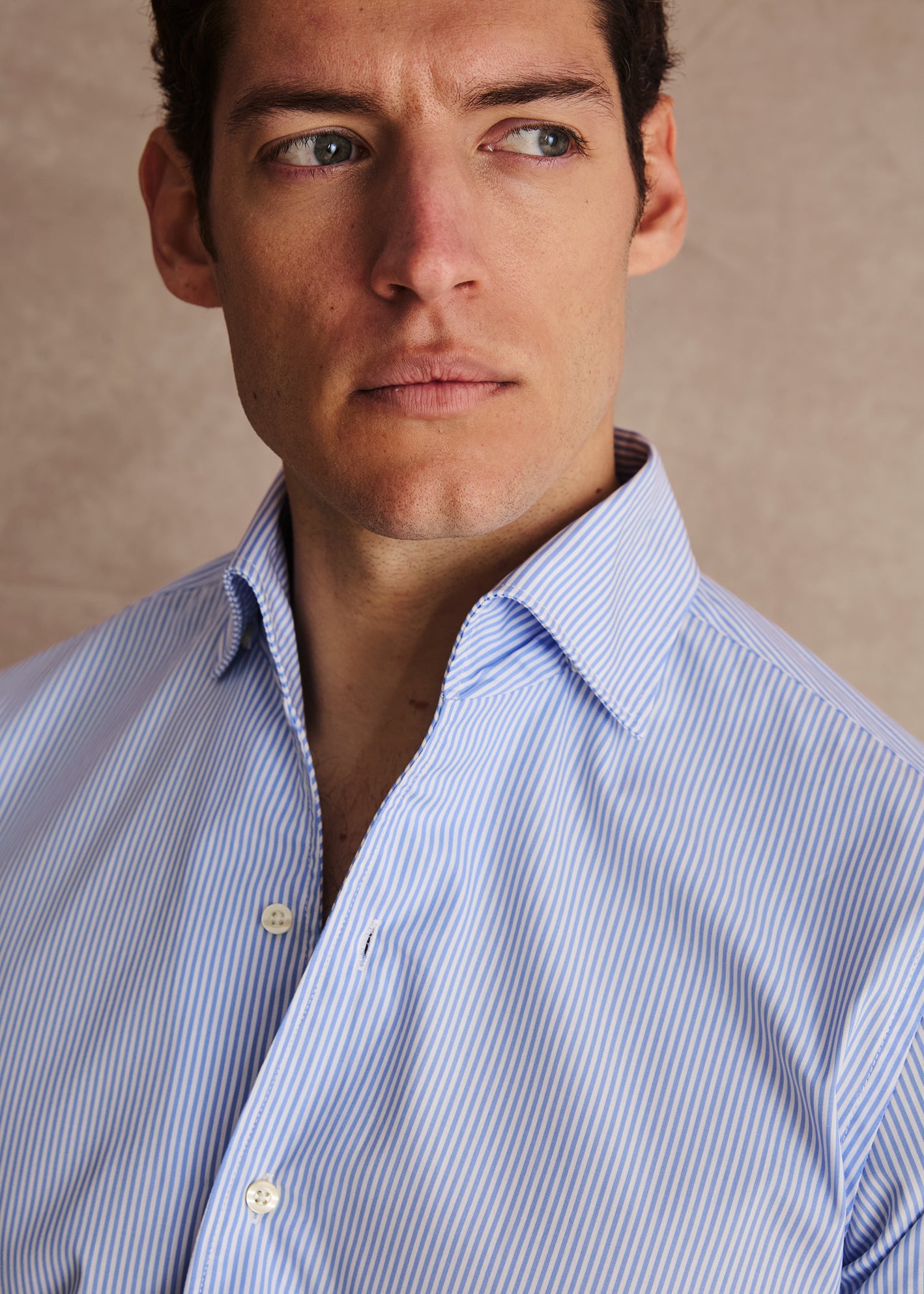 CAMISA COLLAR PREMIUM RAYA CELESTE