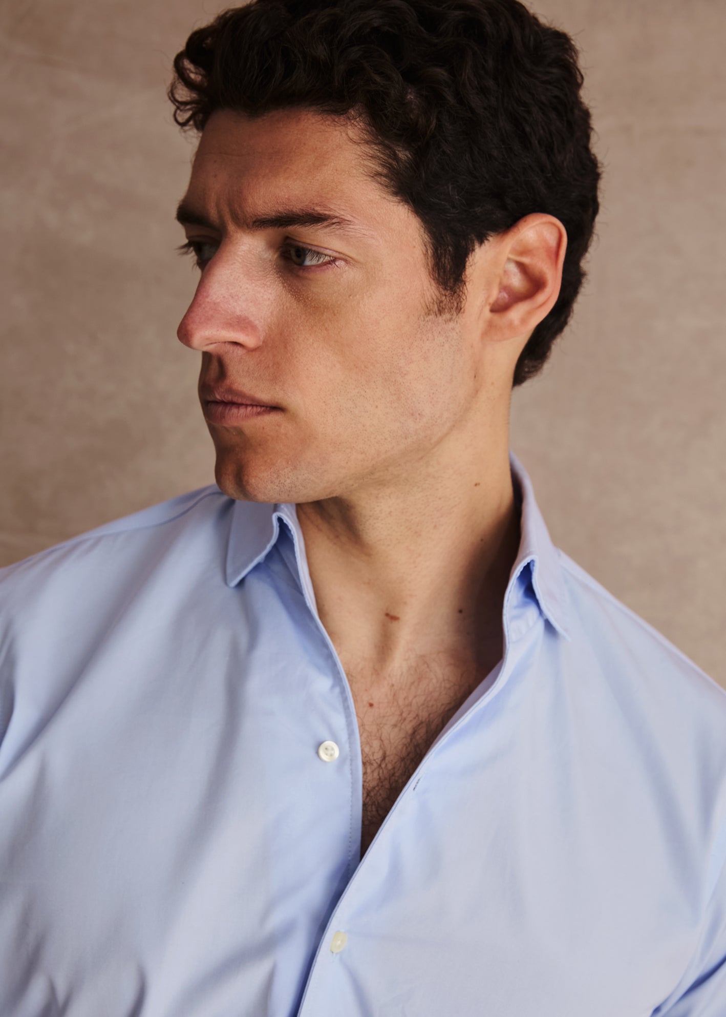 CAMISA COLLAR PREMIUM CELESTE