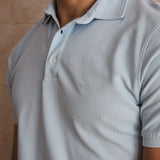 POLO BASICO CELESTE