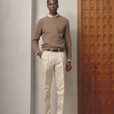 TAUPE CABLE KNIT BOXY JUMPER