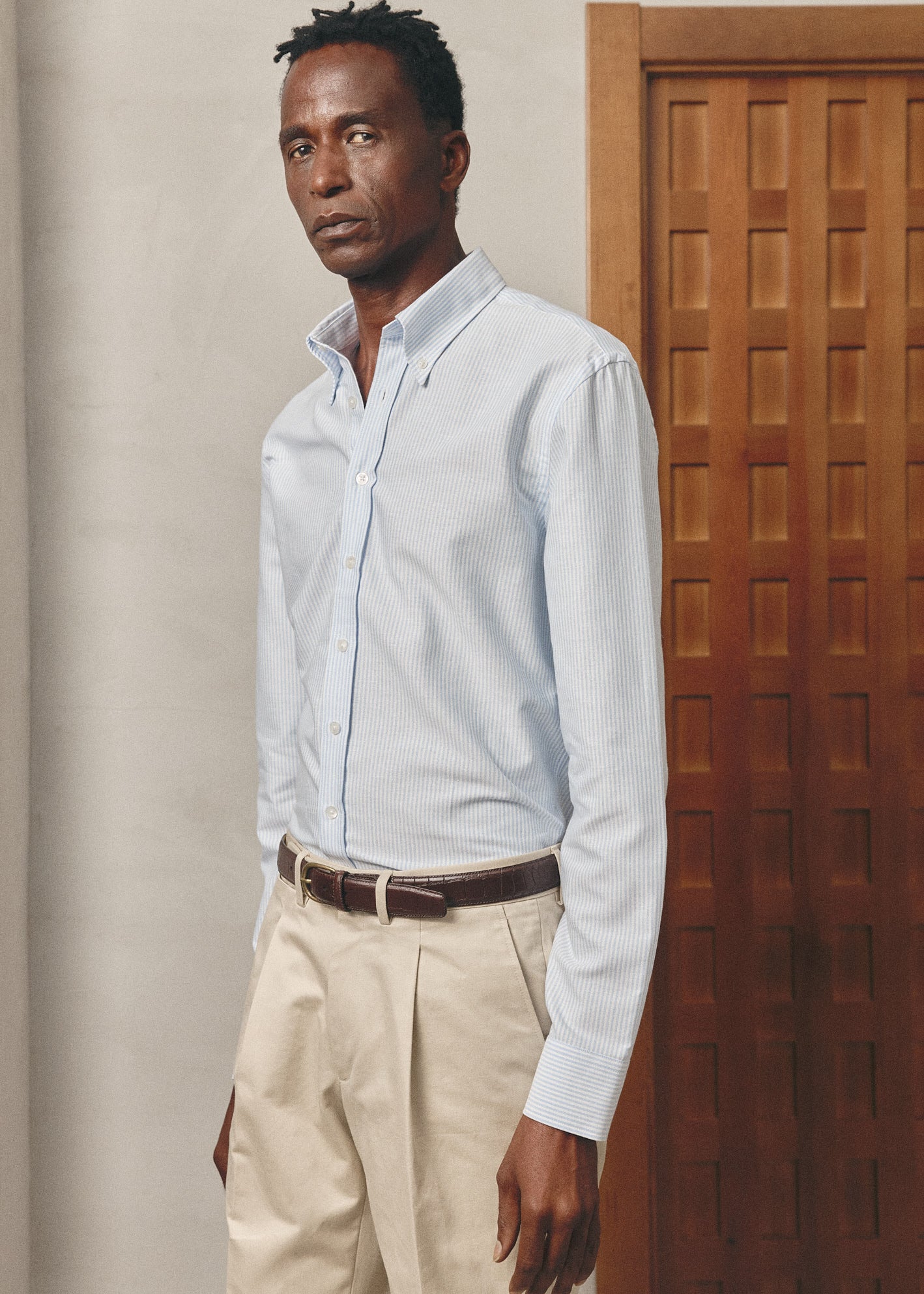 NEW IVY LIGHT BLUE STRIPED SHIRT