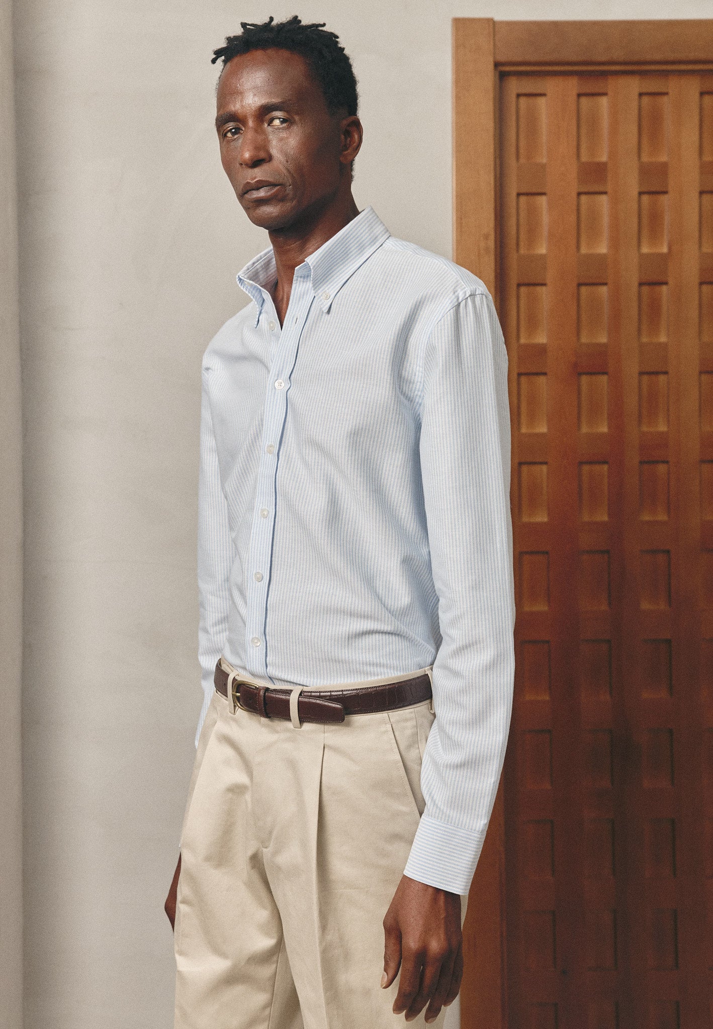 NEW IVY LIGHT BLUE STRIPED SHIRT