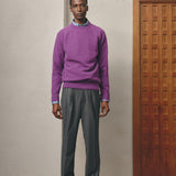 PURPLE WOOL BOXY JUMPER