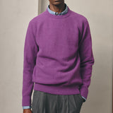 PURPLE WOOL BOXY JUMPER