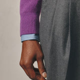 PURPLE WOOL BOXY JUMPER