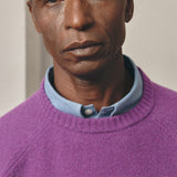 PURPLE WOOL BOXY JUMPER