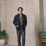 CARDIGAN CUELLO SMOKING MARINO