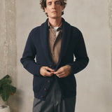 CARDIGAN CUELLO SMOKING MARINO
