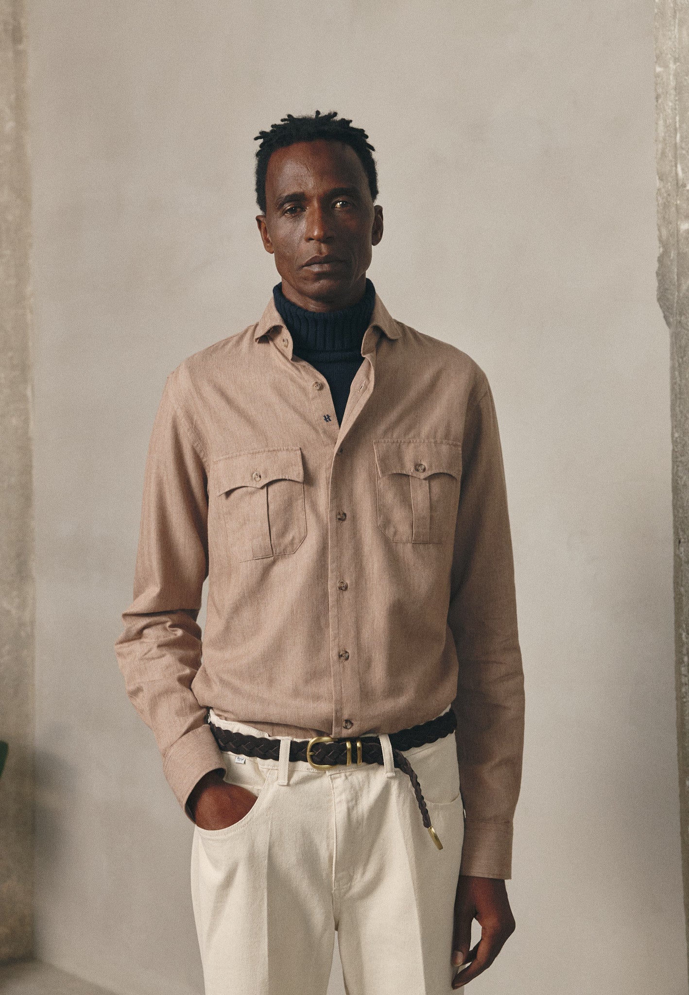 CAMISA ESPIGA CAMEL