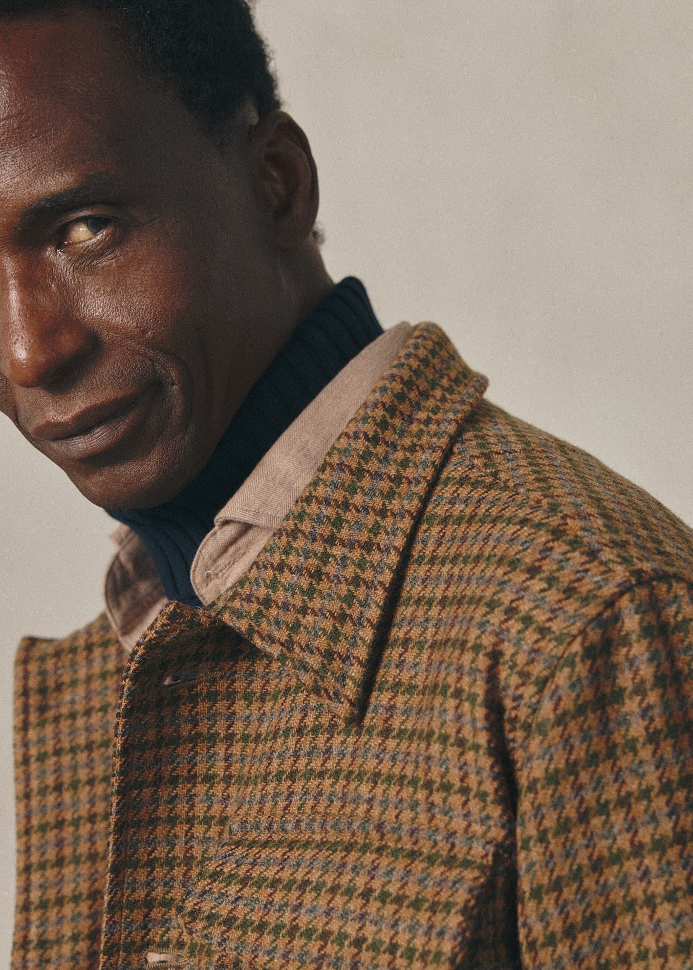CAMEL HOUNDSTOOTH JUNGLE JACKET