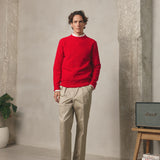 RED WOOL BOXY JUMPER