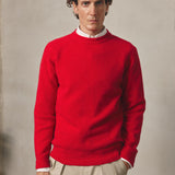 RED WOOL BOXY JUMPER