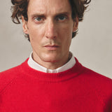 RED WOOL BOXY JUMPER