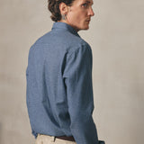 CAMISA PATA DE GALLO AZUL