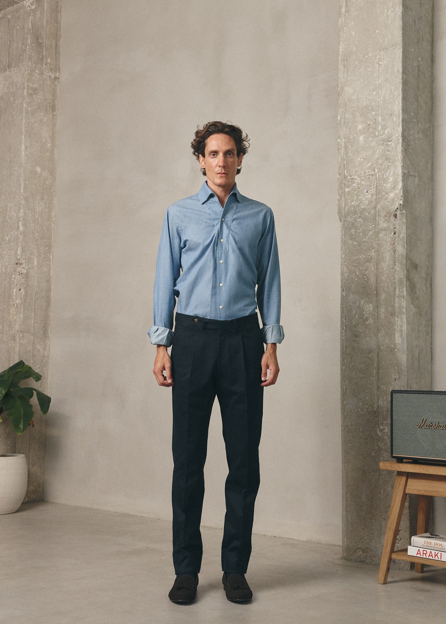 COLLAR PREMIUM DENIM SHIRT