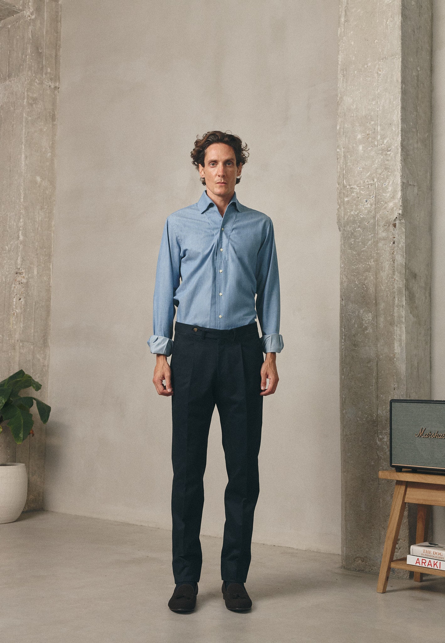 COLLAR PREMIUM DENIM SHIRT