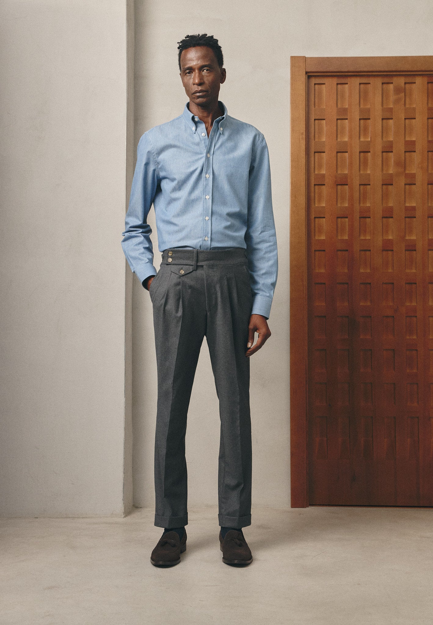 PREMIUM GREY FLANNEL TROUSERS