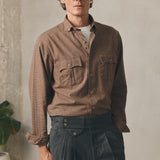 CAMISA PATA DE GALLO CAMEL