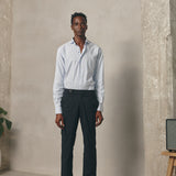 CAMISA OXFORD RAYAS AZUL