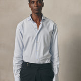 CAMISA OXFORD RAYAS AZUL