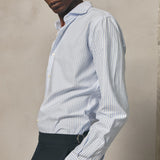CAMISA OXFORD RAYAS AZUL
