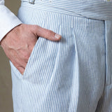 PANTALON GURKHA SEERSUCKER CELESTE