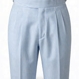 PANTALON GURKHA SEERSUCKER CELESTE
