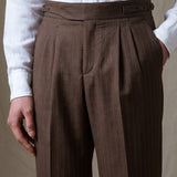 PANTALON GURKHA SEERSUCKER MARRÓN