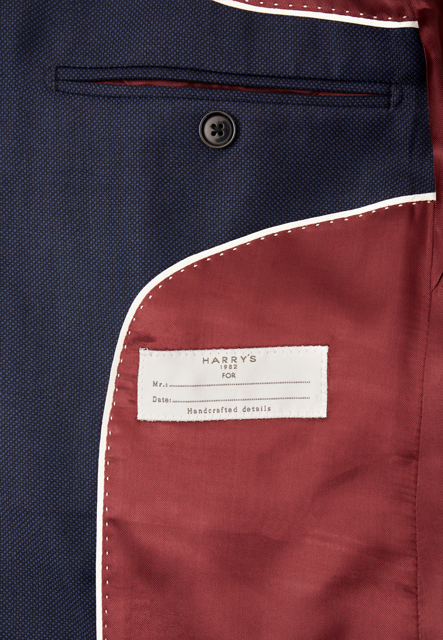 {{ tipo de producto }} AMERICANA PREMIUM LANA SUPER 110' OJO PERDIZ AZUL - Harrys 1982