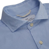CAMISA MICROCUADRO CELESTE
