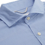 CAMISA PATA DE GALLO CELESTE