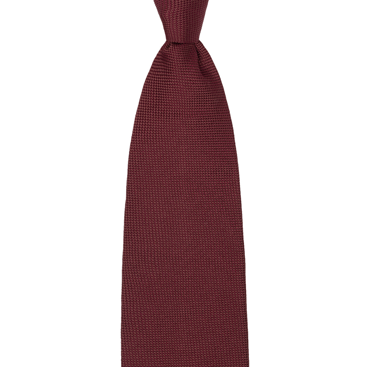 BURGUNDY PLAIN UNLINED TIE