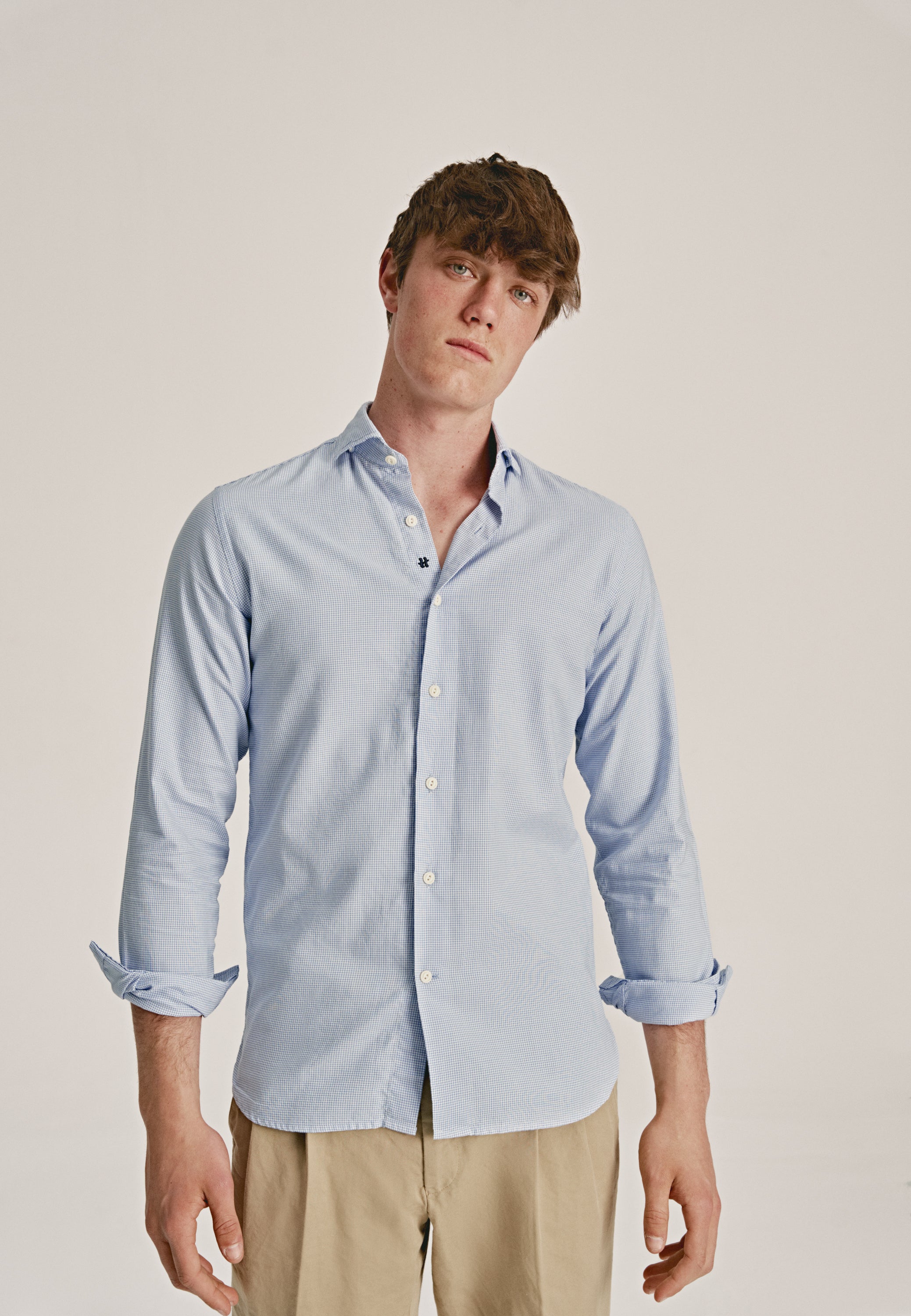 {{ tipo de producto }} CAMISA PATA DE GALLO CELESTE - Harrys 1982