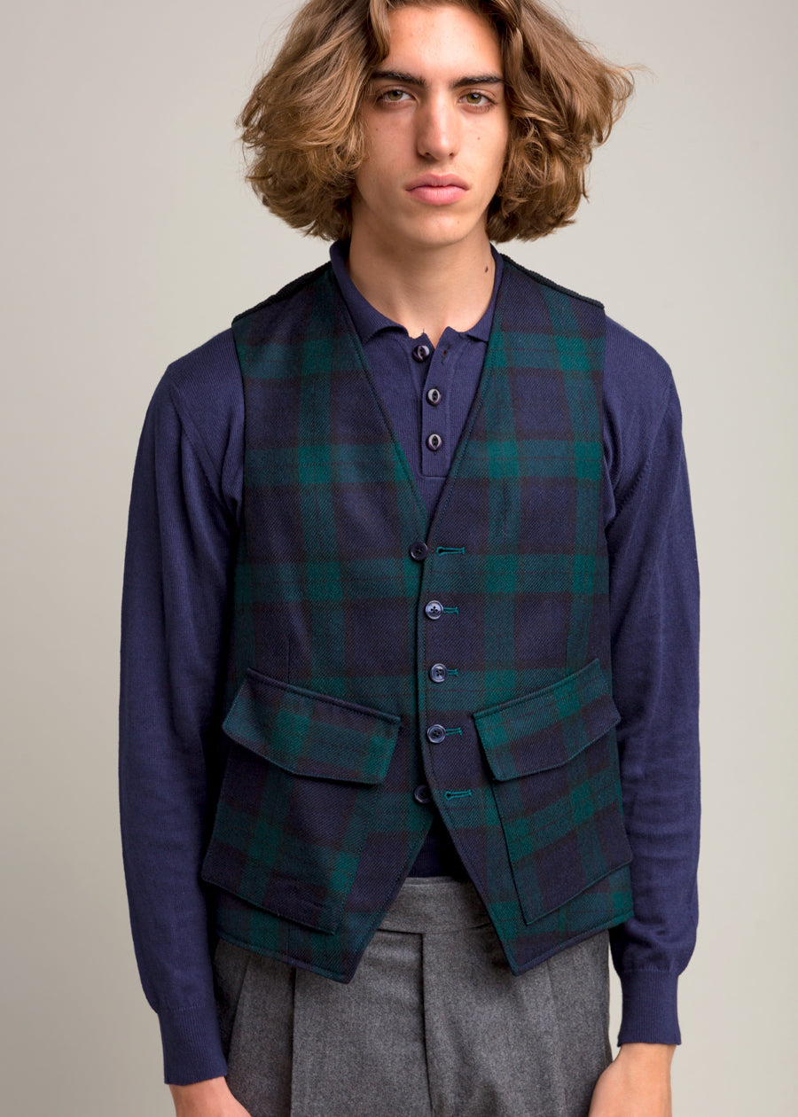 {{ tipo de producto }} CHALECO CUADRO TARTÁN - Harrys 1982