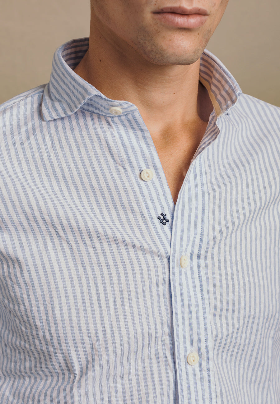 {{ tipo de producto }} CAMISA OXFORD RAYAS AZUL - Harrys 1982