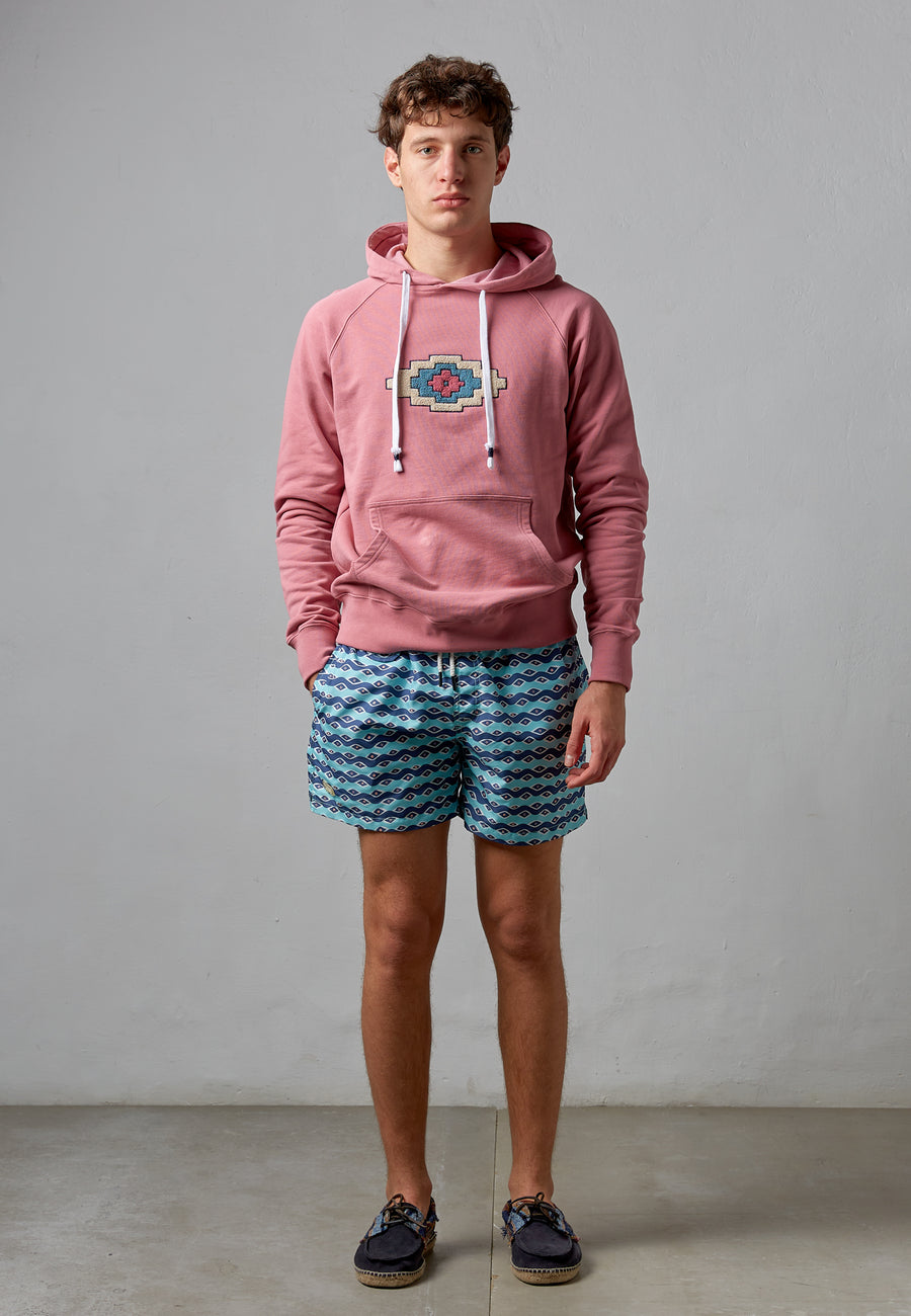 SUDADERA HOODIE ÉTNICA NUDE